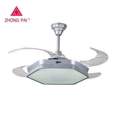 EMC तेज गति 42 &quot;बंधनेवाला ब्लेड के साथ Dimmable वापस लेने योग्य सीलिंग फैन लाइट