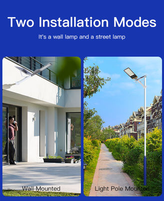 150W 250W 450W एलईडी सौर ऊर्जा संचालित स्ट्रीट लाइट 6V 5 मोड सोलर रोड लैंप