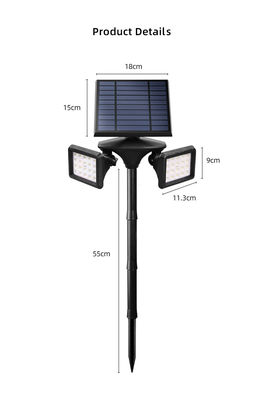 वाटरप्रूफ IP65 600LM 40 LED सोलर गार्डन लाइट PIR सोलर पावर्ड लॉन लाइट्स