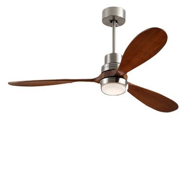 डीसी मोटर Dimmable सीलिंग फैन लाइट किट 3 प्लाइवुड ब्लेड्स ब्रश गोल्ड कलर